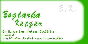 boglarka ketzer business card